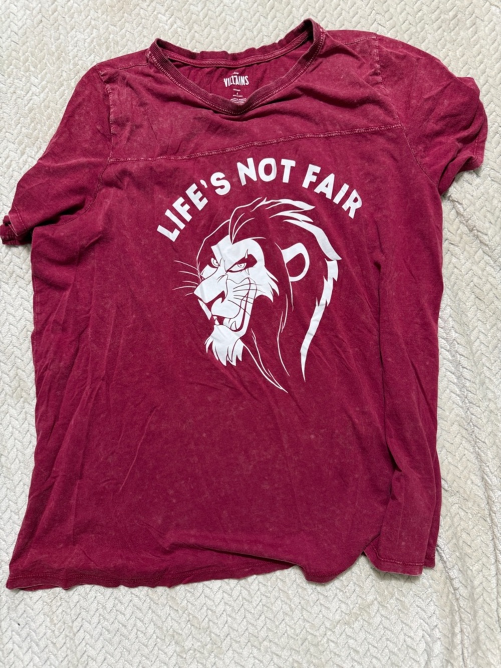 Woman’s Life Not Fair" Burgundy Graphic Tee